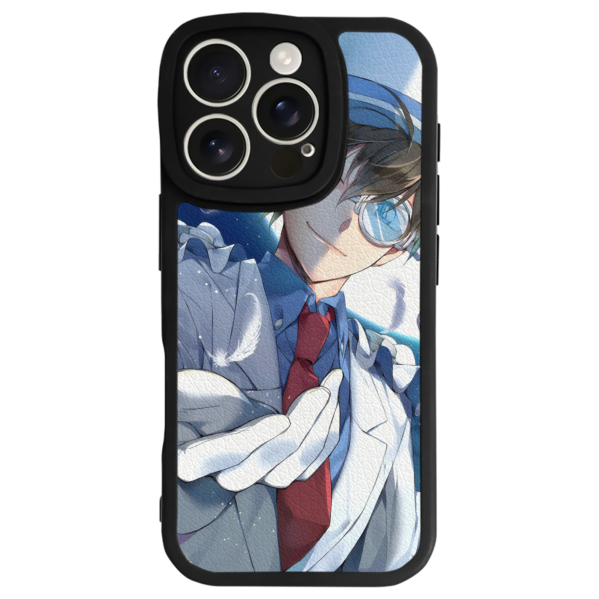 （画像用） 名探偵コナン Detective Conan 【iPhone 16シリーズ対応】シリコンスマホケース（レザー調） 材質：シリコン